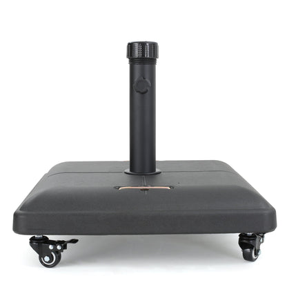 Wheelie - Stylish Square Umbrella Base With Stainless Steel Pole Handle