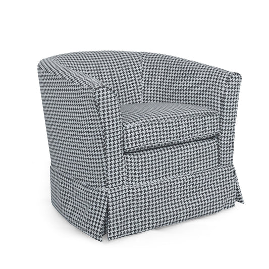 Zeniqua - Upholstered Swivel Chair With Loose Cover