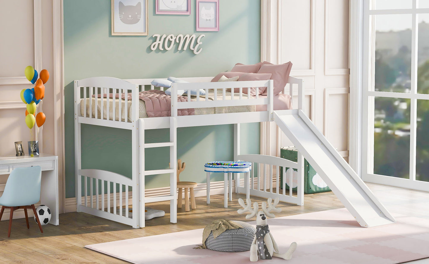 Loft Bed With Slide And Ladder