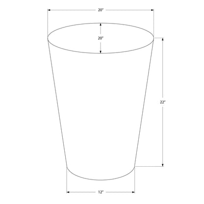 Mesa auxiliar con acento de tambor, diseño elegante