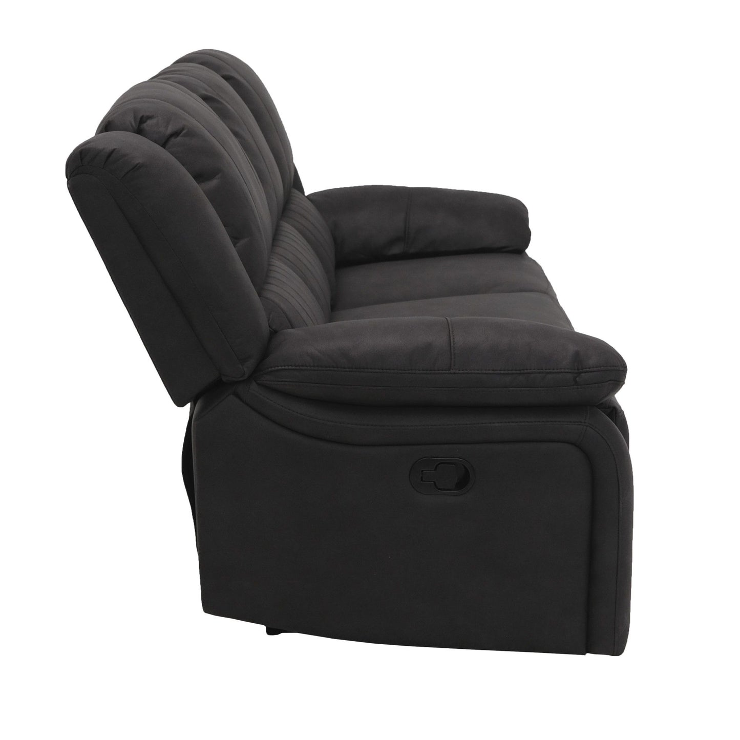 Reclining Sofa - Black - Solid Wood