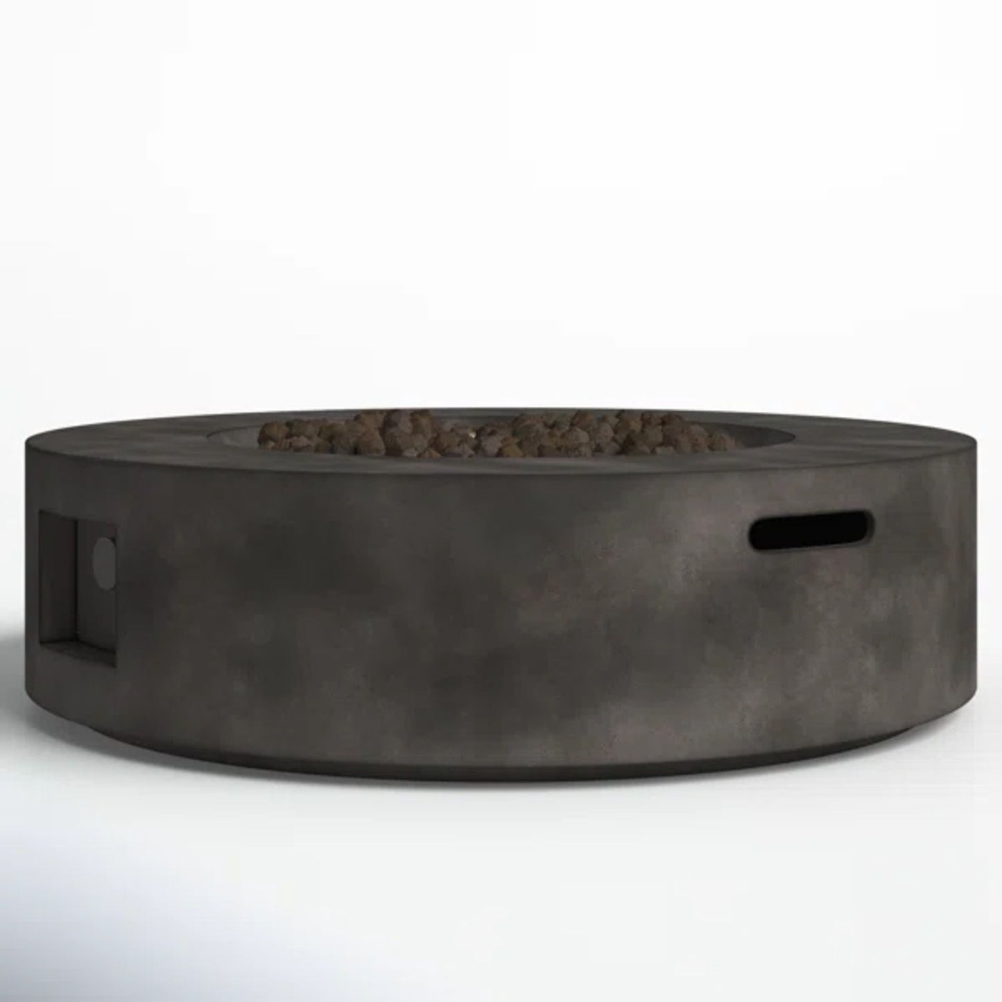 Mesa para fogata de exterior reforzada con fibra - Negra/Gris