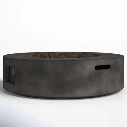 Mesa para fogata de exterior reforzada con fibra - Negra/Gris