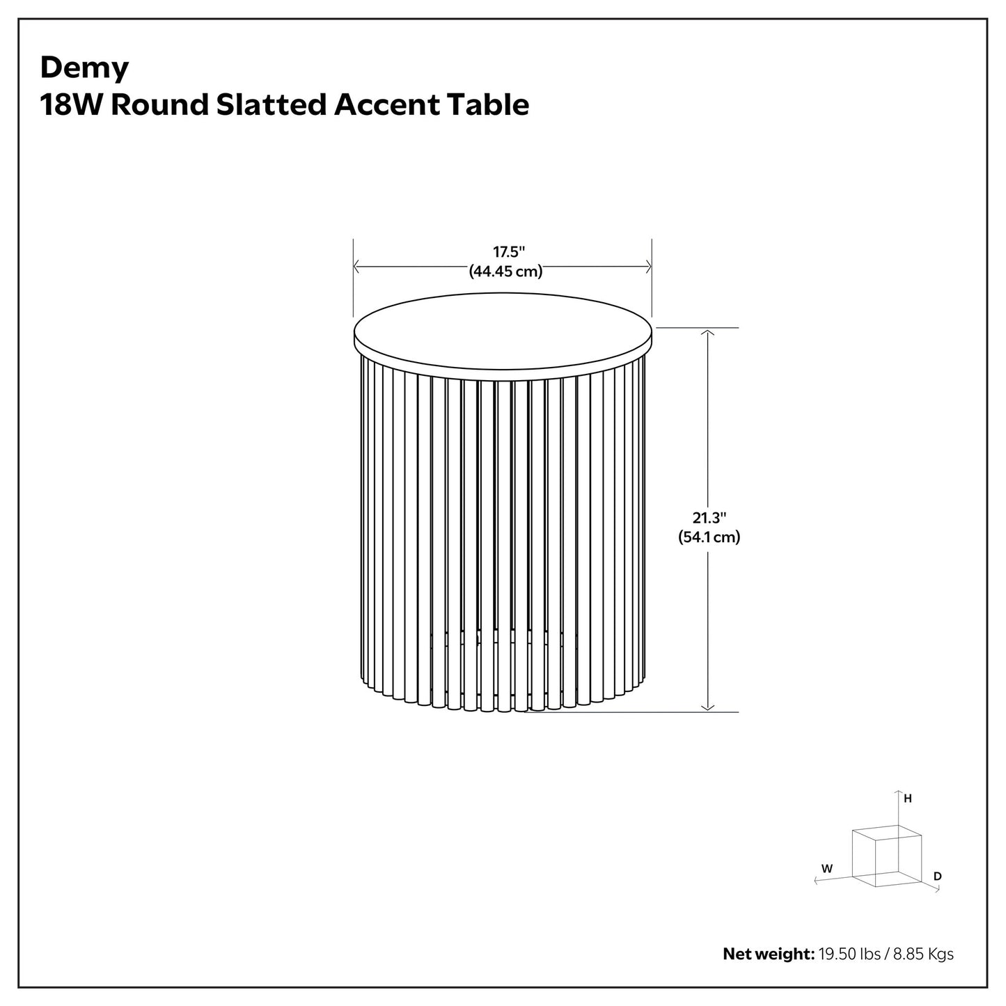 Demy - Mesa auxiliar de metal hecha a mano