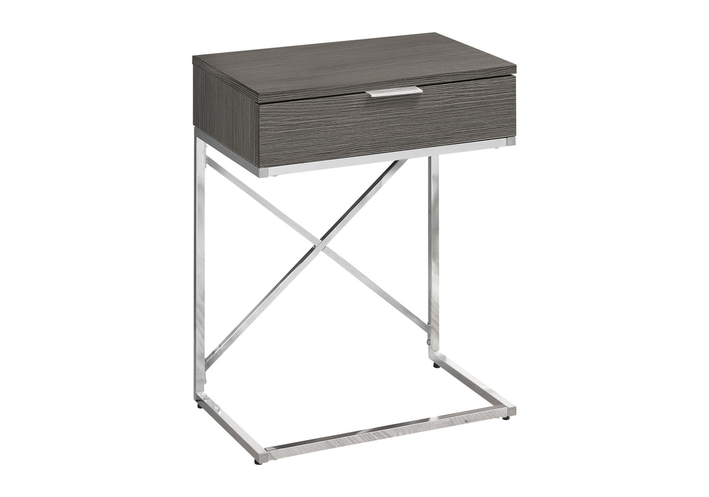 Mesa auxiliar con cajón, amplia superficie, contemporánea y moderna.