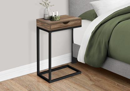 Mesa auxiliar en forma de C, diseño contemporáneo y elegante