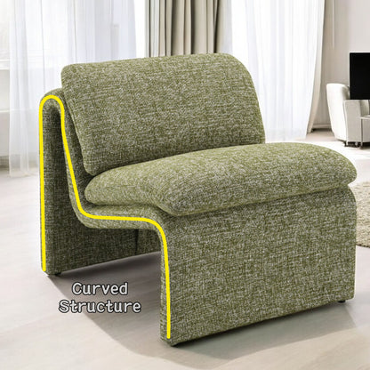 Jaeda - Silla decorativa elegante e innovadora con forma curva