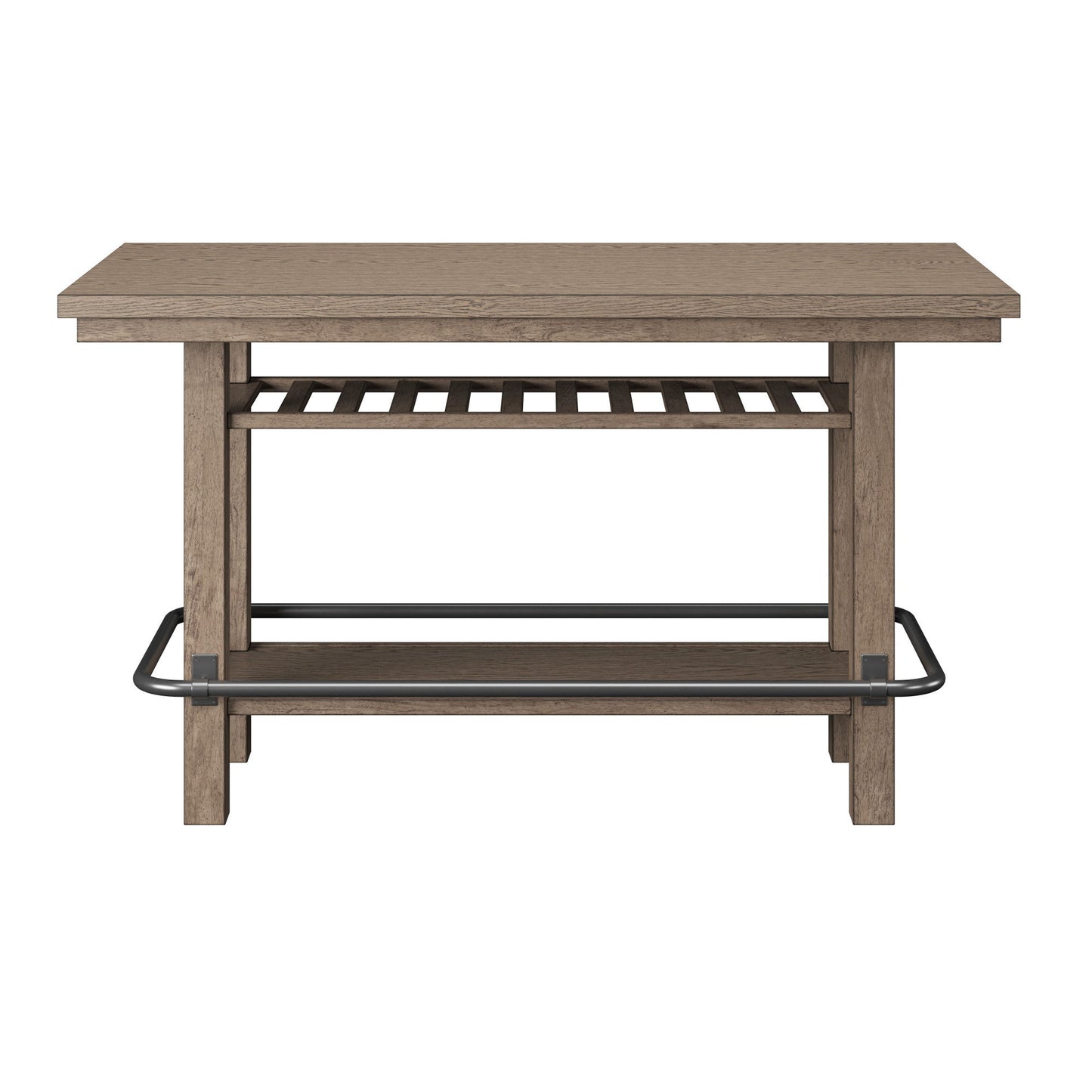 Bar Height Storage Table - Brown