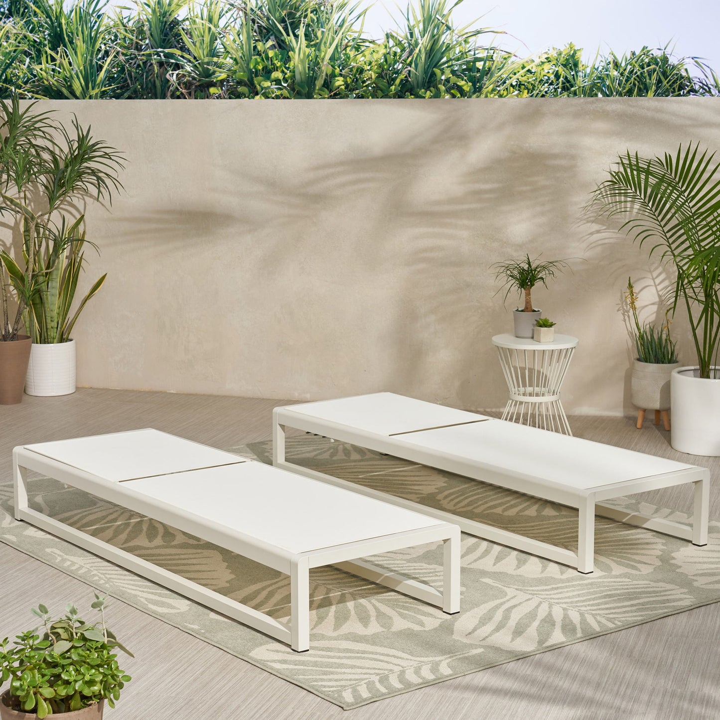 Outdoor Nylon Chaise Lounge, (Set of 2)
