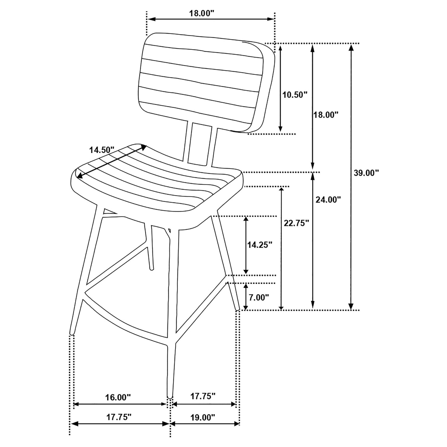 Senko - Upholstered Counter Chair (Set of 2)