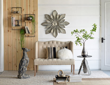 Estante de pared con dos estantes - Negro y marrón