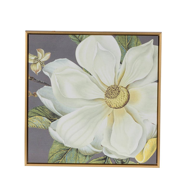 Láminas de arte botánico para pared, decoración para sala de estar, comedor, dormitorio y pasillo (juego de 4) - Gris
