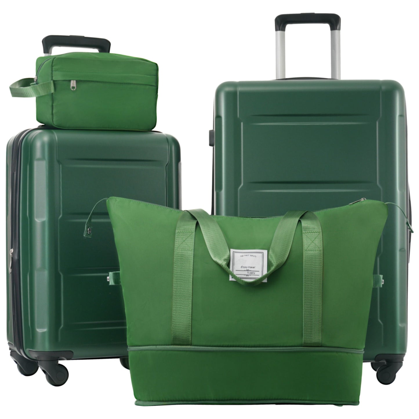 Juego de 2 maletas con ruedas giratorias extensibles, maleta ligera de ABS con cerradura TSA de 20"/24"