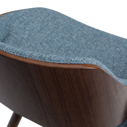 Malden - Silla de comedor tapizada de madera curvada con respaldo de madera