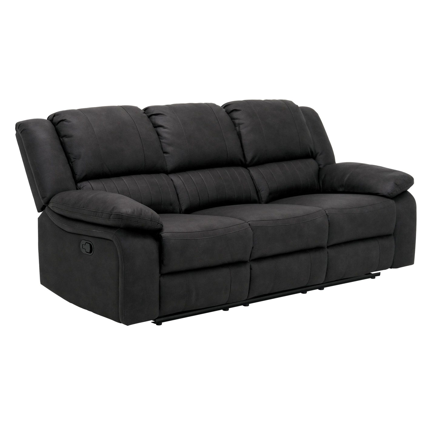 Reclining Sofa - Black - Solid Wood