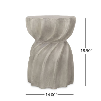 Modern Canis Side Table Outdoor Use - Gray