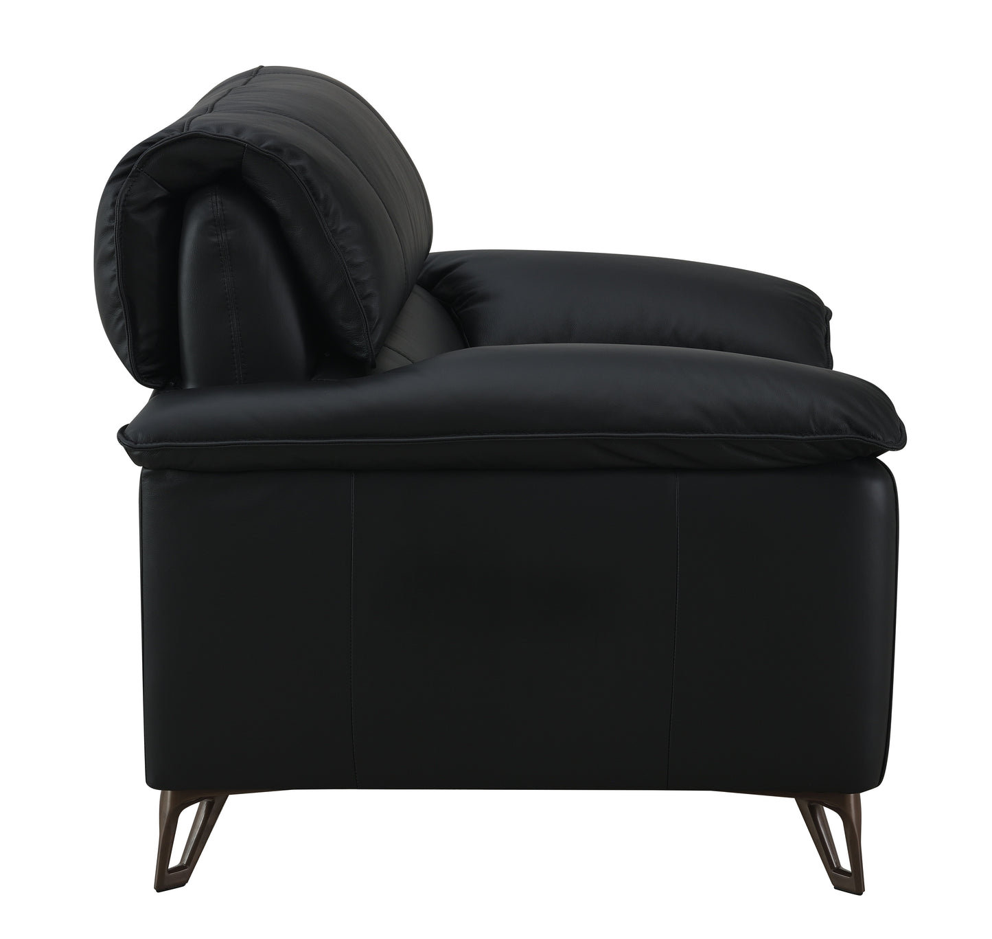 Eilene - Silla de cuero de grano superior - Negro