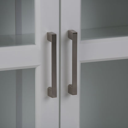 Avington - Armario de pared de dos puertas con compartimentos - Blanco puro