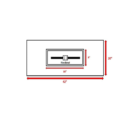 Mesa para fogata de exterior de gas propano/gas Construcción duradera
