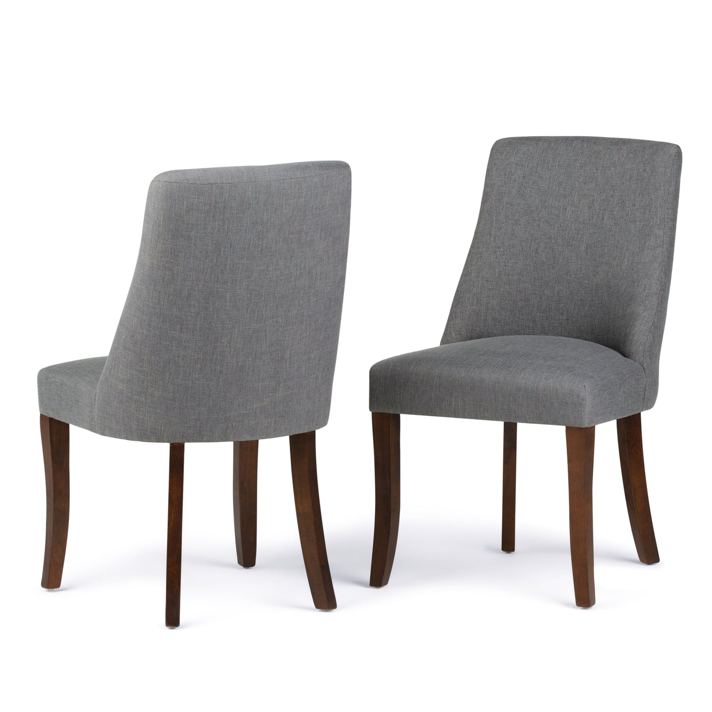 Walden - Silla de comedor de lujo (juego de 2) - Gris pizarra