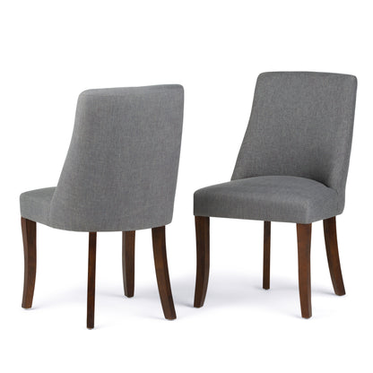 Walden - Silla de comedor de lujo (juego de 2) - Gris pizarra