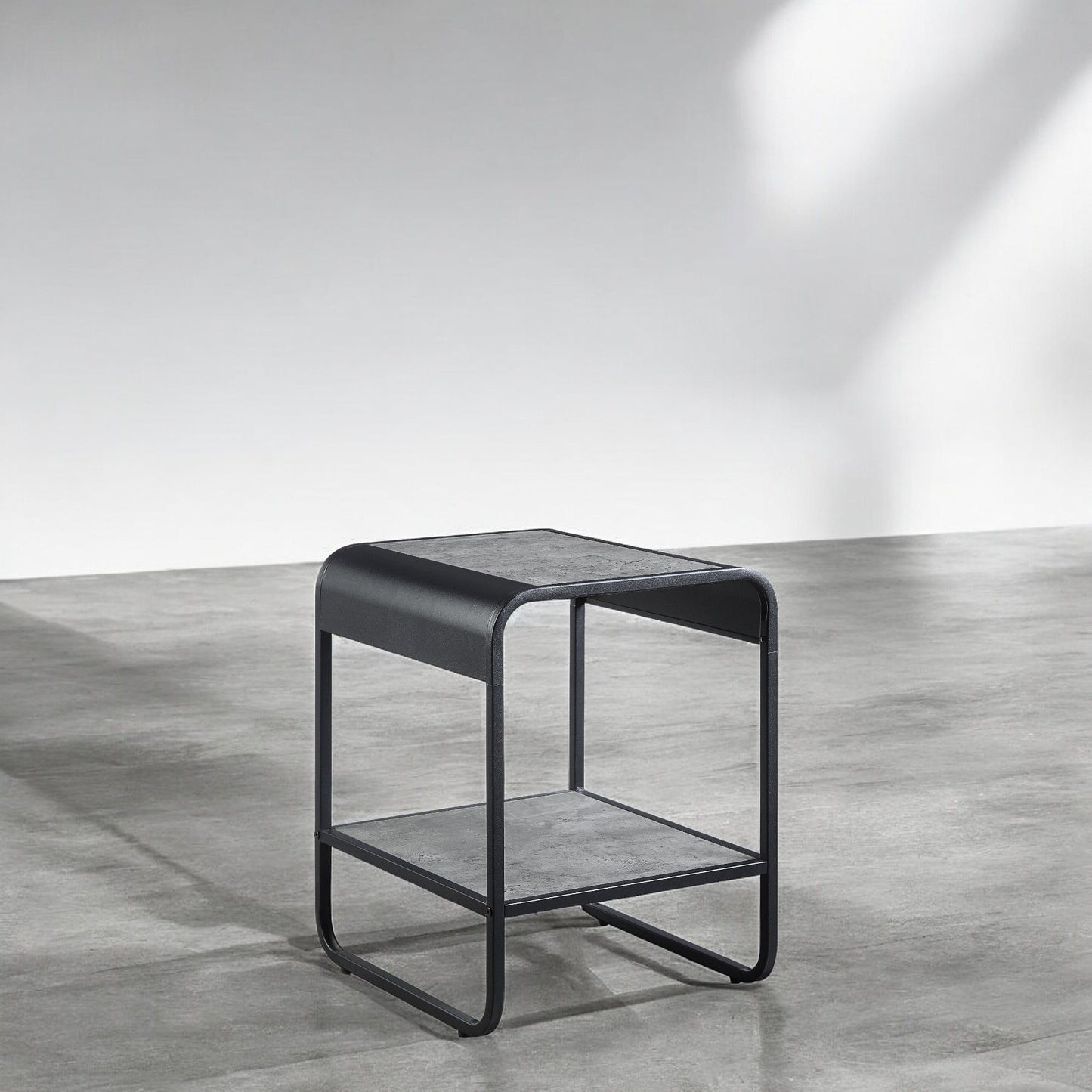 Raziela - Mesa auxiliar - Gris hormigón/Negro
