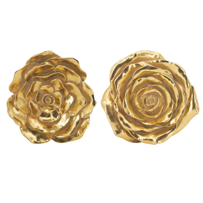 Rosas colgantes de pared (juego de 2) - Dorado