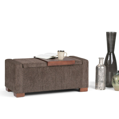 Bretton - Otomana elevable con espacio de almacenaje - Marrón oscuro