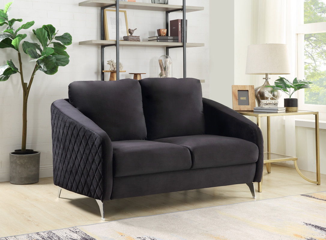 Sofía - Sofá Loveseat moderno y elegante de terciopelo