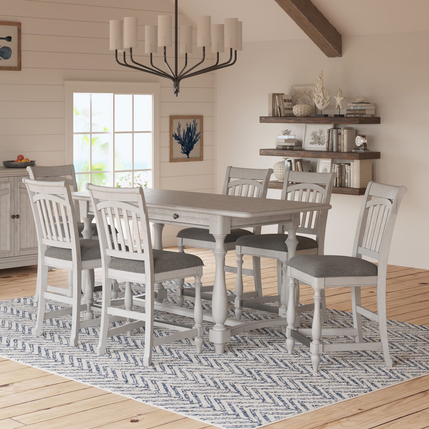 Gathering Height Table - Gray - Solid Wood