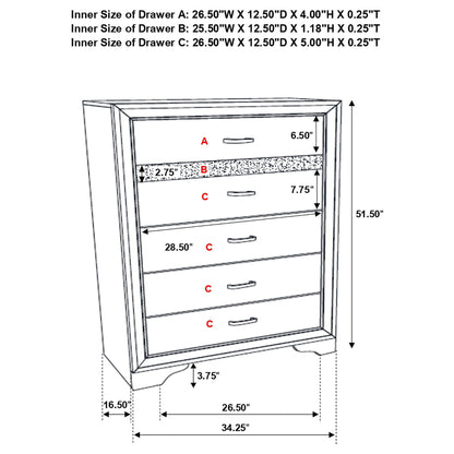 Annie - 6 Drawer Bedroom Chest