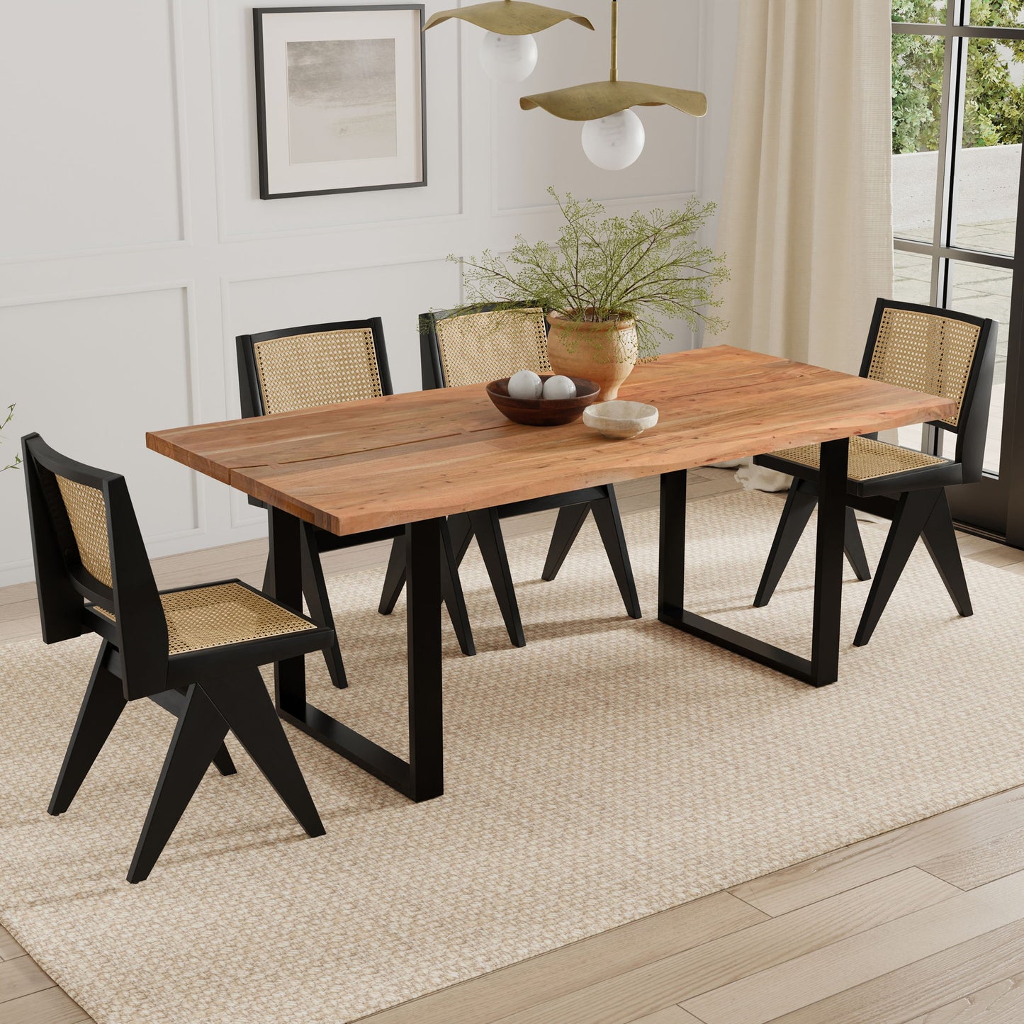 Fieldcrest - Mesa de comedor artesanal