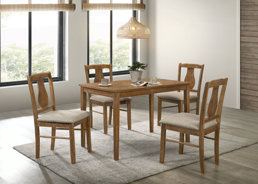 Kayee - Juego de comedor de 5 piezas - Roble desgastado