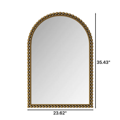 Vintage Iron Art Arch Mirror, Wall Hanging Or Table Display
