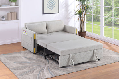 Percy - Sofá cama de dos plazas de terciopelo con diseño de doble tirador 