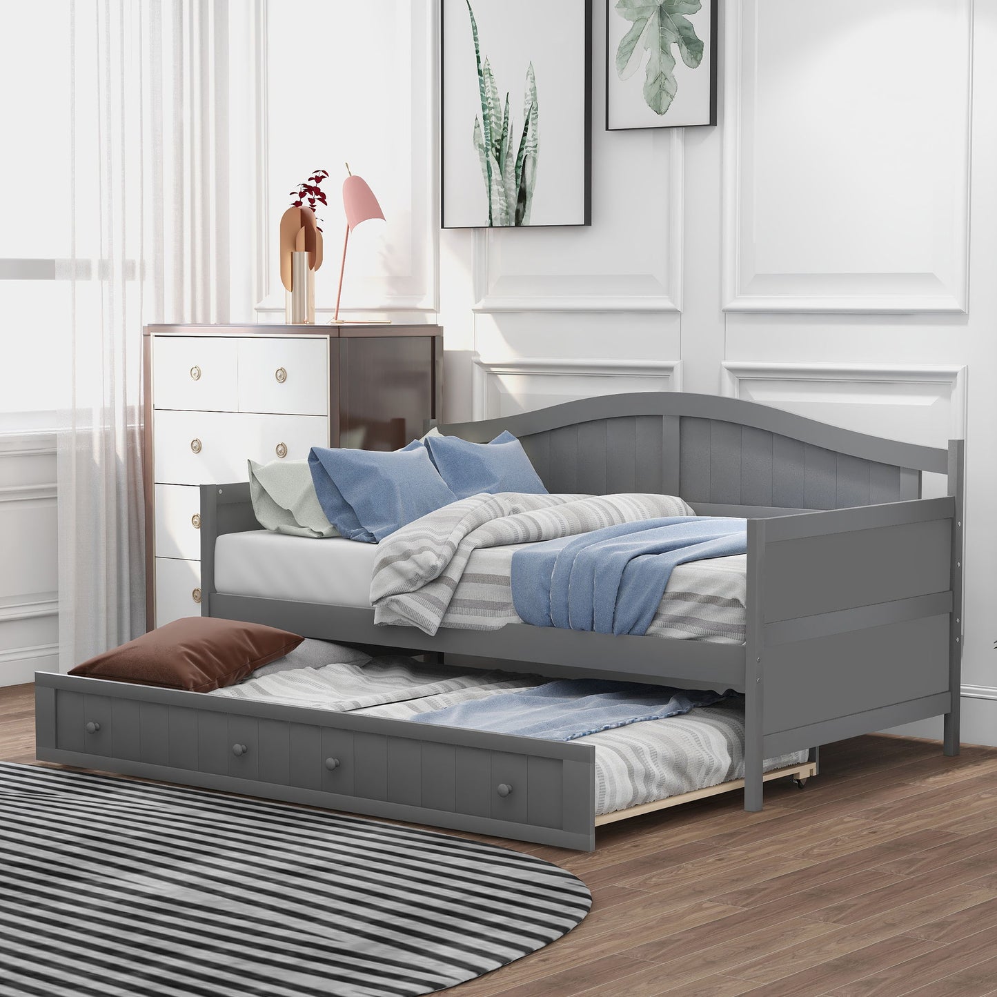 Wooden Daybed, Sofa Bed, No Box Spring Needed