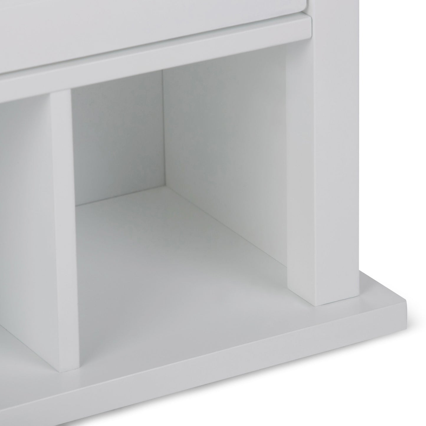 Avington - Armario de pared de dos puertas con compartimentos - Blanco puro