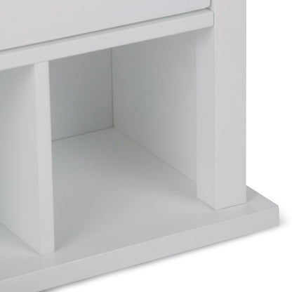 Avington - Armario de pared de dos puertas con compartimentos - Blanco puro