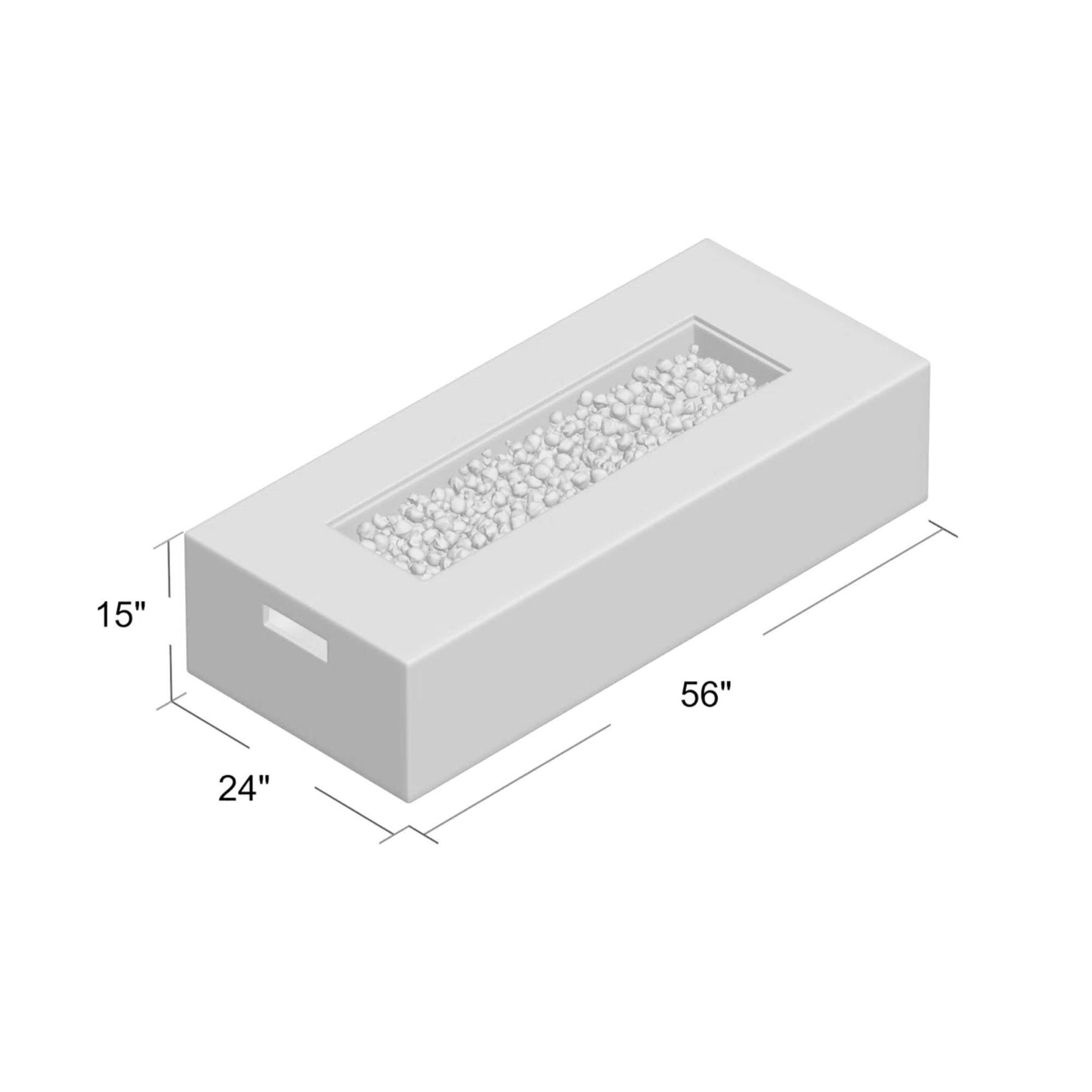 Mesa para fogata de propano para exteriores con diseño moderno de hormigón