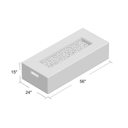 Mesa para fogata de propano para exteriores con diseño moderno de hormigón
