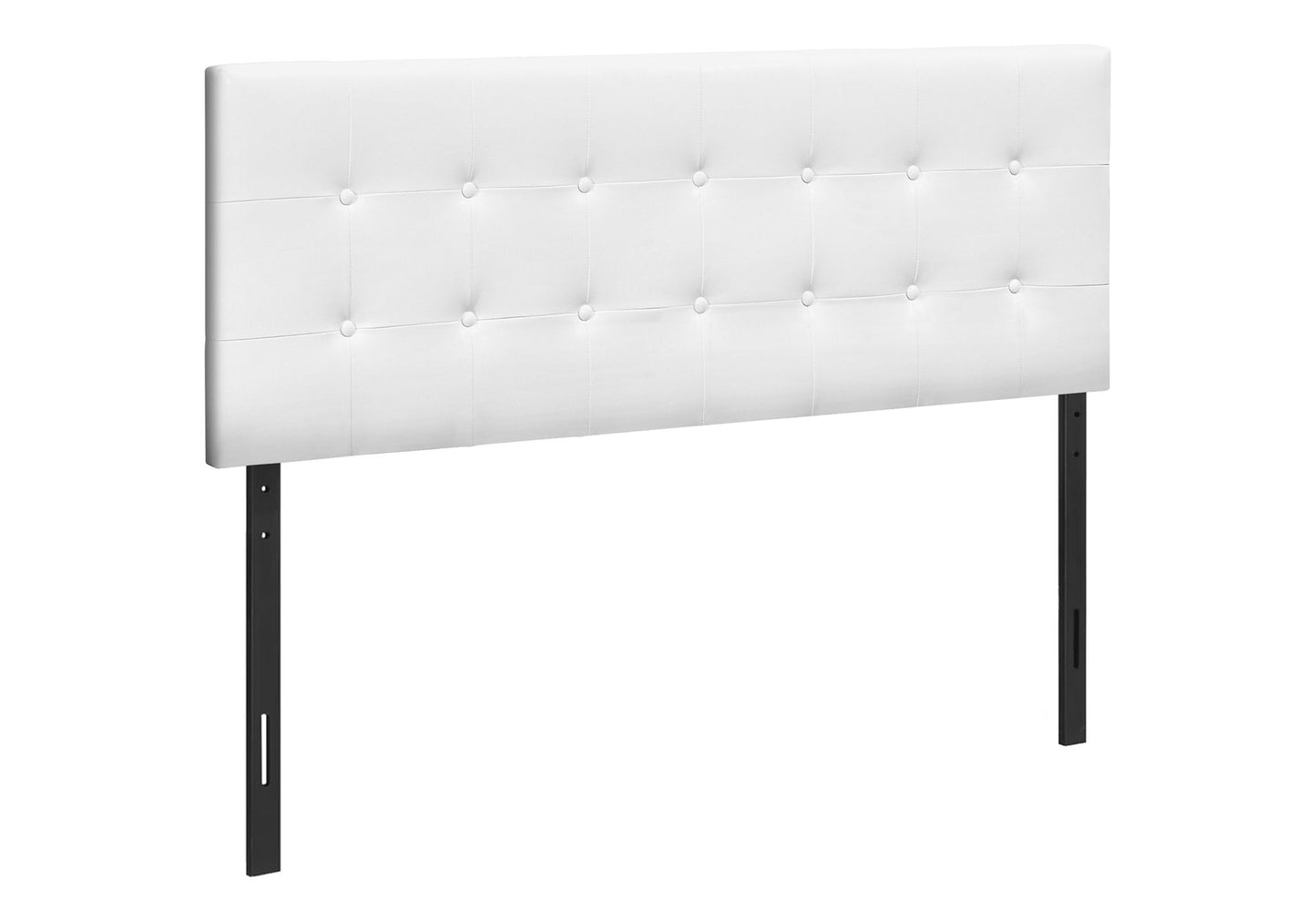 Cabecero tamaño queen, tapizado en imitación cuero, color blanco