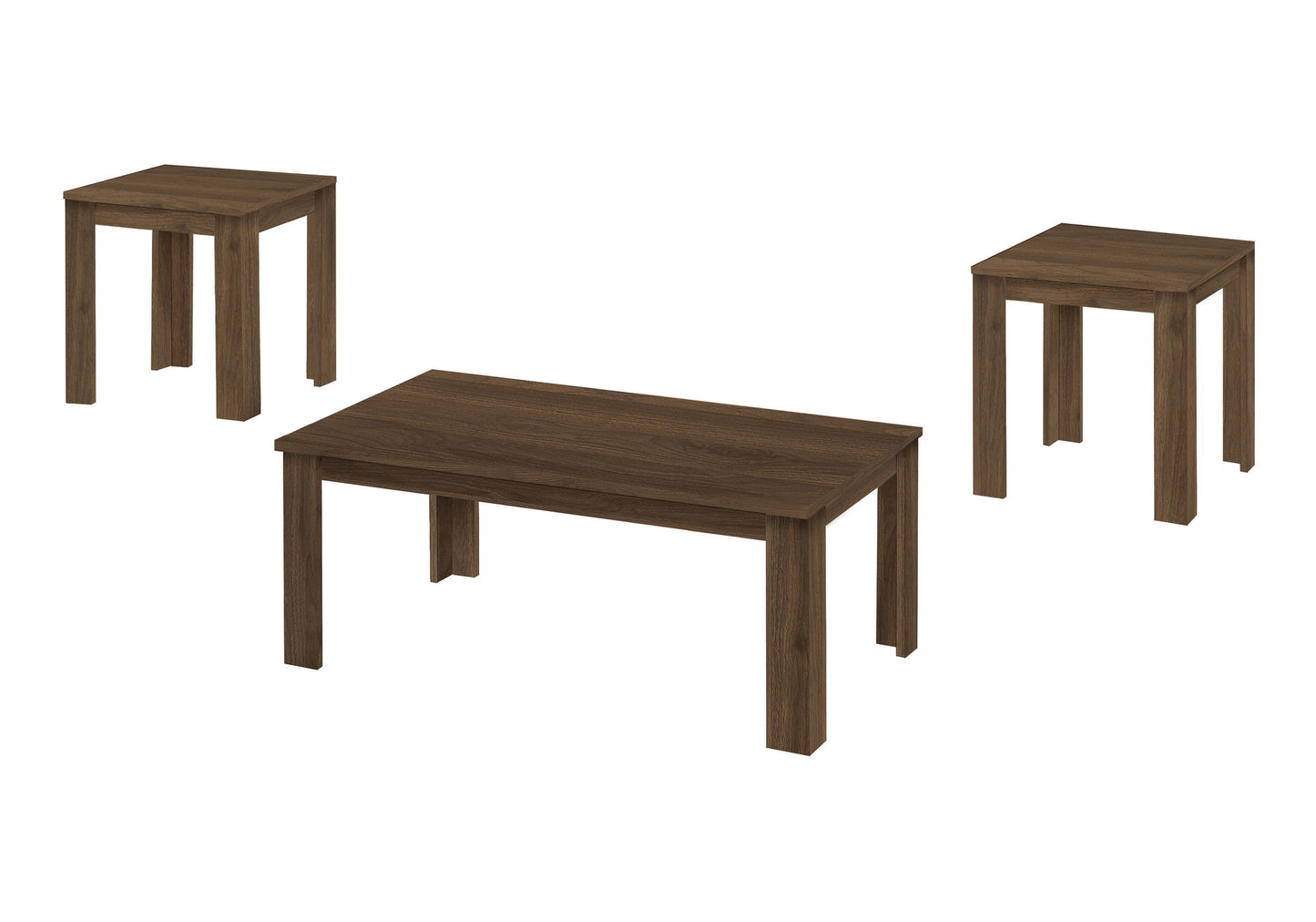 Juego de mesa de centro, auxiliar, de esquina y de acento para sala de estar de estilo transicional (juego de 3)