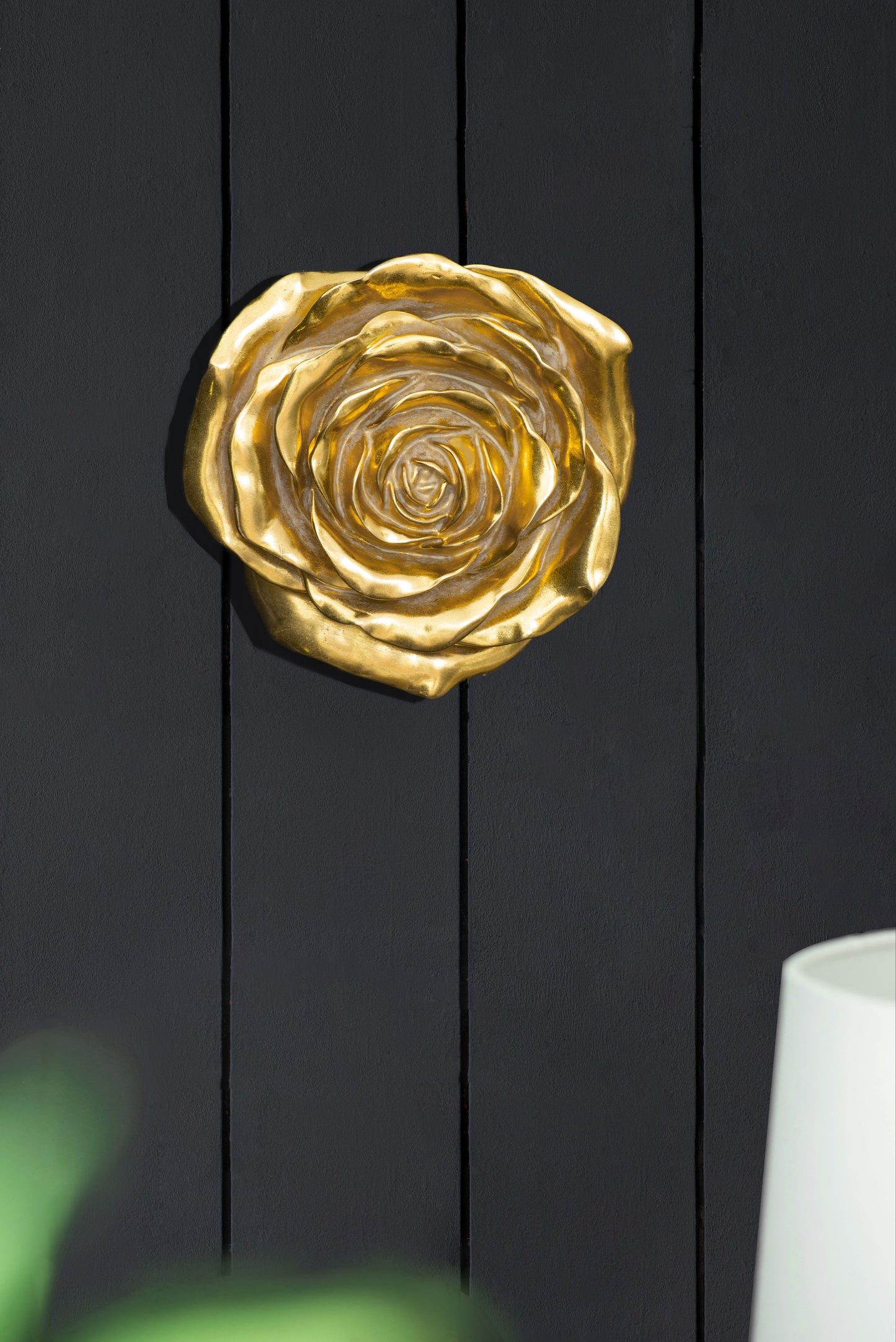 Rosas colgantes de pared (juego de 2) - Dorado