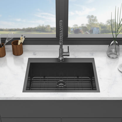 Drop In Kitchen Sink, 16 Gauge Stainless Steel, Topmount
