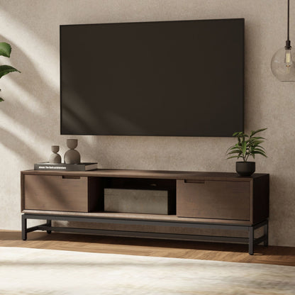 Banting - Mueble de TV bajo - Marrón nogal