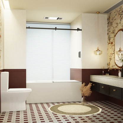 Frameless Single Sliding Shower Door, Sgcc Tempered Glass, Reversible