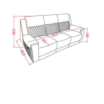 Alicia - Reclining Sofa - Gray / Black