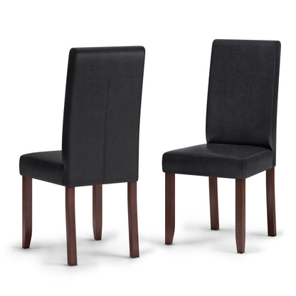 Acadian - Silla de comedor Parson (juego de 2) - Negro envejecido