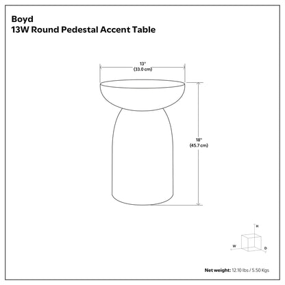 Boyd - Accent Table - White Wash