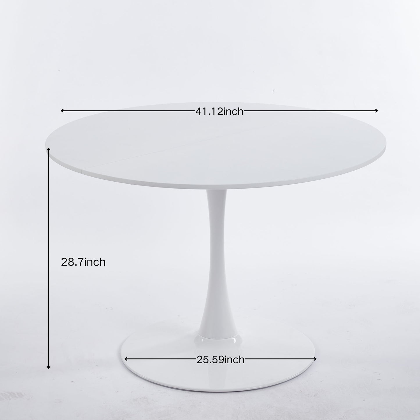 Mid-Century Tulip Dining Table With Round Top